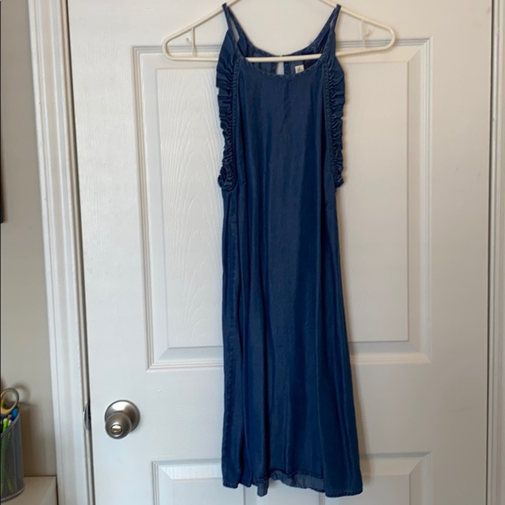 Francesca’s Chambray High Neck Dress